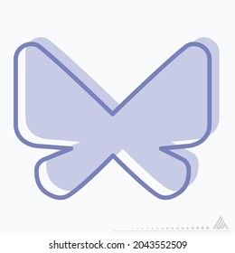 Icon Vector of Butterfly - Two Tone Style- Simple illustration, Editable stroke, Design template vector, Good for prints, posters, advertisements, announcements, info graphics, etc.