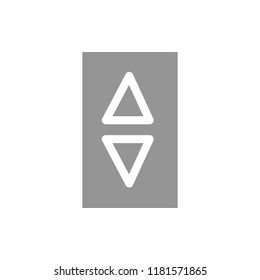 Icon vector of the button to go up and down for the elevator