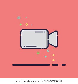 icon vector of camcorder. video camera clip art. video recorder illustration.