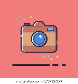 icon vector of camera. camera clip art. camera illustration.