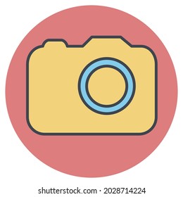 Icon Vector of Camera - Lineal Color Style - simple illustration. Editable stroke. Design template vector.outline style design.Vector graphic illustration