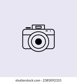 Icono vectorial cámara fotografía ilustración, lente, signo, foto, digital, flash, tecnología, gráfico, equipo, captura, diseño, negro, simple, película, elemento, imagen, obturador, fotografía, 