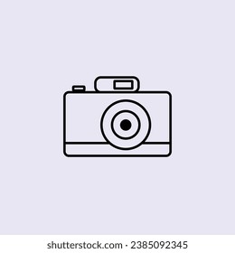 Icono vectorial cámara fotografía ilustración, lente, signo, foto, digital, flash, tecnología, gráfico, equipo, captura, diseño, negro, simple, película, elemento, imagen, obturador, fotografía, 