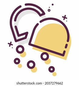 Icon Vector of Capsule 2 - MBE Style - Simple illustration, Editable stroke, Design template vector, Good for prints, posters, advertisements, announcements, info graphics, etc.