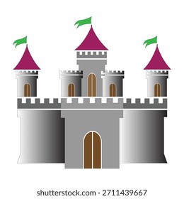icon vector castle illustration design trendy