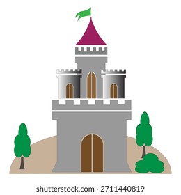 ícone vetor castelo ilustração design moda
