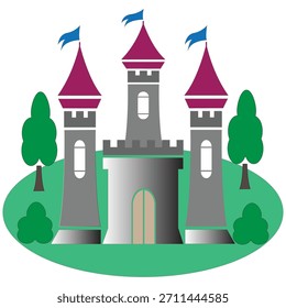 ícone vetor castelo ilustração design moda