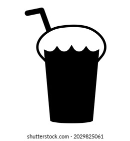 Icon Vector of Chocolate Shake - Glyph Style - Simple illustration, Editable stroke, Design template vector, Good for prints, posters, advertisements, announcements, info graphics, etc.