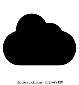 Vector de iconos de la nube - Estilo de glifo - ilustración simple. Trazo editable. Diseño de plantilla vector.diseño de estilo de esquema.Ilustración gráfica vectorial