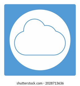Icon Vector of Cloud - White Moon Style - simple illustration. Editable stroke. Design template vector.outline style design.Vector graphic illustration