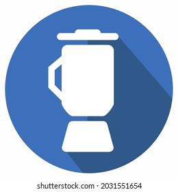Icon Vector of Coffee Blender - Long Shadow Style - Simple illustration, Editable stroke, Design template vector, Good for prints, posters, advertisements, announcements, info graphics, etc.