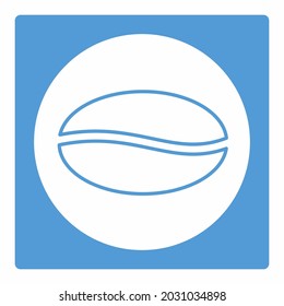 Icon Vector of Coffee Grain - White Moon Style - Simple illustration, Editable stroke, Design template vector, Good for prints, posters, advertisements, announcements, info graphics, etc.