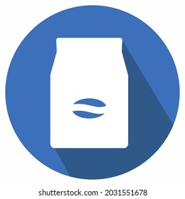 Icon Vector of Coffee Packets - Long Shadow Style - Simple illustration, Editable stroke, Design template vector, Good for prints, posters, advertisements, announcements, info graphics, etc.