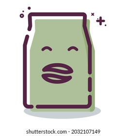 Icon Vector of Coffee Packets - MBE Syle - Simple illustration, Editable stroke, Design template vector, Good for prints, posters, advertisements, announcements, info graphics, etc.