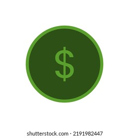 dinero de moneda vectorial de icono para presentación
