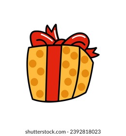 Icon vector collection gift box on happy new years, illustration