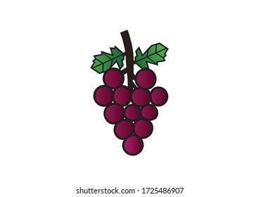 icon vector colorful gradient one grapes