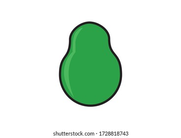 icon vector colorful one avocado
