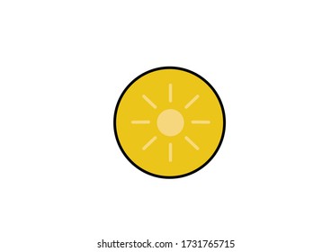 vector de icono colorido una lona de piña