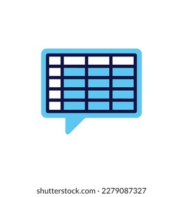 el concepto de icono vectorial de presupuestos y revisiones contables para finanzas y banca ilustrado con comentarios y símbolos de tabla de planillas. Puede ser usado en medios sociales, sitios web, páginas web, afiches, aplicaciones móviles