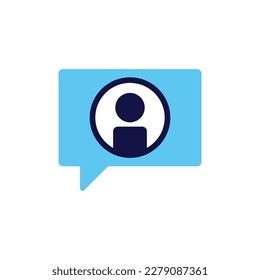 concepto de vector de icono de las revisiones de candidatos de empleados o trabajadores ilustradas por comentarios y símbolos de perfil de usuario. Puede ser usado en medios sociales, sitios web, páginas web, afiches, aplicaciones móviles