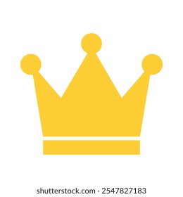 Icon Vetor Crown Of Yellow Color, A coroa real dourada do rei, rainha e princesa.