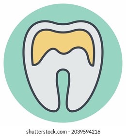 Icon Vector of Dental Floss - Color Mate Style - Simple illustration, Editable stroke, Design template vector, Good for prints, posters, advertisements, announcements, info graphics, etc.