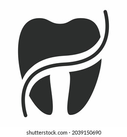 Icon Vector of Dental Floss - Glyph Style - Simple illustration, Editable stroke, Design template vector, Good for prints, posters, advertisements, announcements, info graphics, etc.