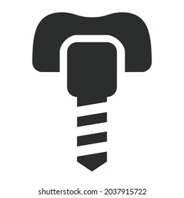 Icon Vector of Dental Implants - Glyph Style - Simple illustration, Editable stroke, Design template vector, Good for prints, posters, advertisements, announcements, info graphics, etc.