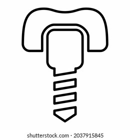 Icon Vector of Dental Implants - Line Style - Simple illustration, Editable stroke, Design template vector, Good for prints, posters, advertisements, announcements, info graphics, etc.