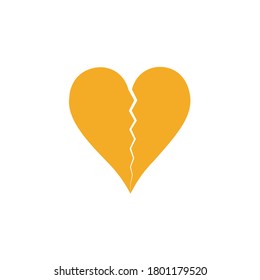 icon vector design in the form of a broken heart symbol