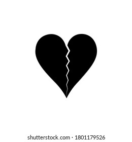 icon vector design in the form of a broken heart symbol