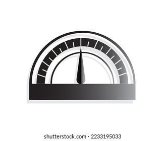 ilustración de diseño vectorial de icono de un símbolo o dispositivo de medición que muestra la rapidez con que un objeto o vehículo motorizado o vehículo es
