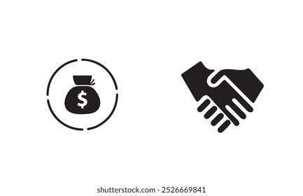 Symbol Vektor Dollar Handshake Symbol  
