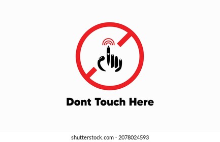 Icon Vector Dont Touch Here 