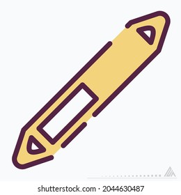 Icon Vector of Double Eye Pencil - Line Cut Style - Simple illustration, Editable stroke, Design template vector, Good for prints, posters, advertisements, announcements, info graphics, etc.