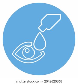 Icon Vector of Drop - Blue Eyes Style - Simple illustration, Editable stroke, Design template vector, Good for prints, posters, advertisements, announcements, info graphics, etc.
