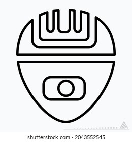 Icon Vector of Epilator - Line Style - Simple illustration, Editable stroke, Design template vector, Good for prints, posters, advertisements, announcements, info graphics, etc.