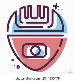 Icon Vector of Epilator - MBE Syle - Simple illustration, Editable stroke, Design template vector, Good for prints, posters, advertisements, announcements, info graphics, etc.