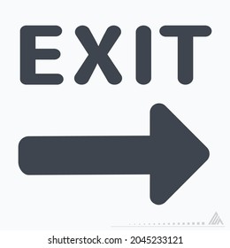 Icon Vector of Exit 2 - Glyph Style - Simple illustration, Editable stroke, Design template vector, Good for prints, posters, advertisements, announcements, info graphics, etc.