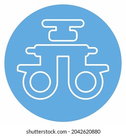 Icon Vector of Eye Exam - Blue Eyes Style - Simple illustration, Editable stroke, Design template vector, Good for prints, posters, advertisements, announcements, info graphics, etc.