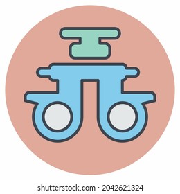Icon Vector of Eye Exam  - Color Mate Style - Simple illustration, Editable stroke, Design template vector, Good for prints, posters, advertisements, announcements, info graphics, etc.