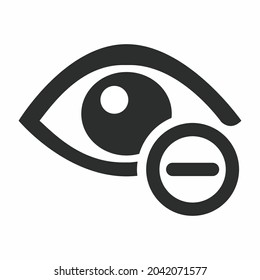 Icono Vector de examen ocular - Estilo glifo - Ilustración simple, trazo editable, vector de plantilla de diseño, Buena para impresiones, carteles, anuncios, anuncios, gráficos de información, etc.