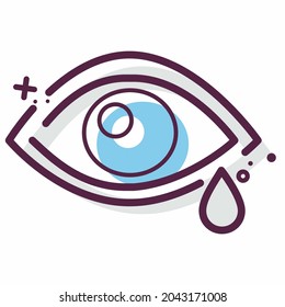 Icon Vector of Eye Exam - MBE Style - Simple illustration, Editable stroke, Design template vector, Good for prints, posters, advertisements, announcements, info graphics, etc.