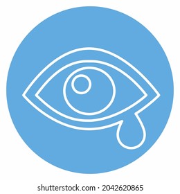 Icono Vector de examen de ojos n - Estilo de ojos azules - Ilustración simple, trazo editable, vector de plantilla de diseño, Buena para impresiones, carteles, anuncios, anuncios, gráficos de información, etc.