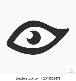 Icon Vector of Eye - Glyph Style - Simple illustration, Editable stroke, Design template vector, Good for prints, posters, advertisements, announcements, info graphics, etc.
