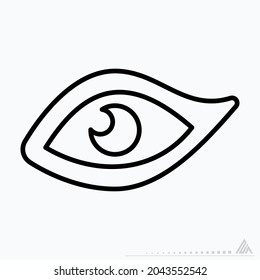 Icon Vector of Eye - Line Style - Simple illustration, Editable stroke, Design template vector, Good for prints, posters, advertisements, announcements, info graphics, etc.