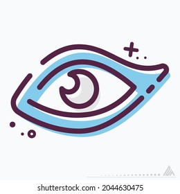 Icon Vector of Eye - MBE Syle - Simple illustration, Editable stroke, Design template vector, Good for prints, posters, advertisements, announcements, info graphics, etc.