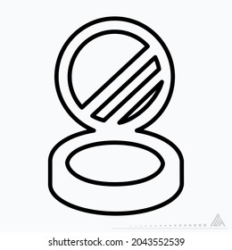 Icon Vector of Eye Shadows 1 - Line Style - Simple illustration, Editable stroke, Design template vector, Good for prints, posters, advertisements, announcements, info graphics, etc.