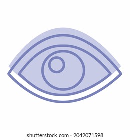 Icon Vector of Eye - Two Tone Style - Simple illustration, Editable stroke, Design template vector, Good for prints, posters, advertisements, announcements, info graphics, etc.